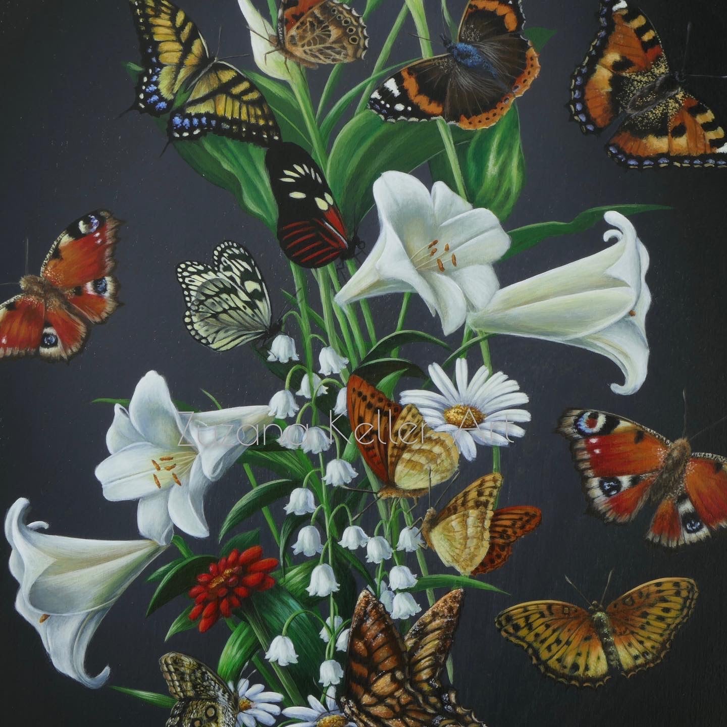 Butterfly Study - Original Acrylbild