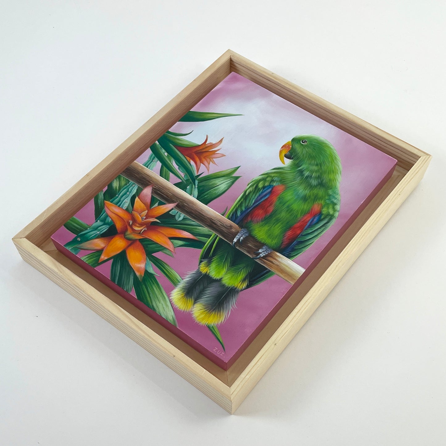 Grüne Flügel - Original Acrylbild