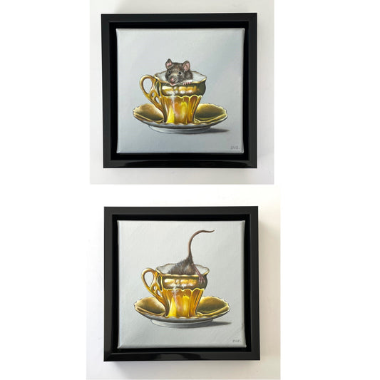 Espresso Doppio - Original Acrylbilder (2-er Set)