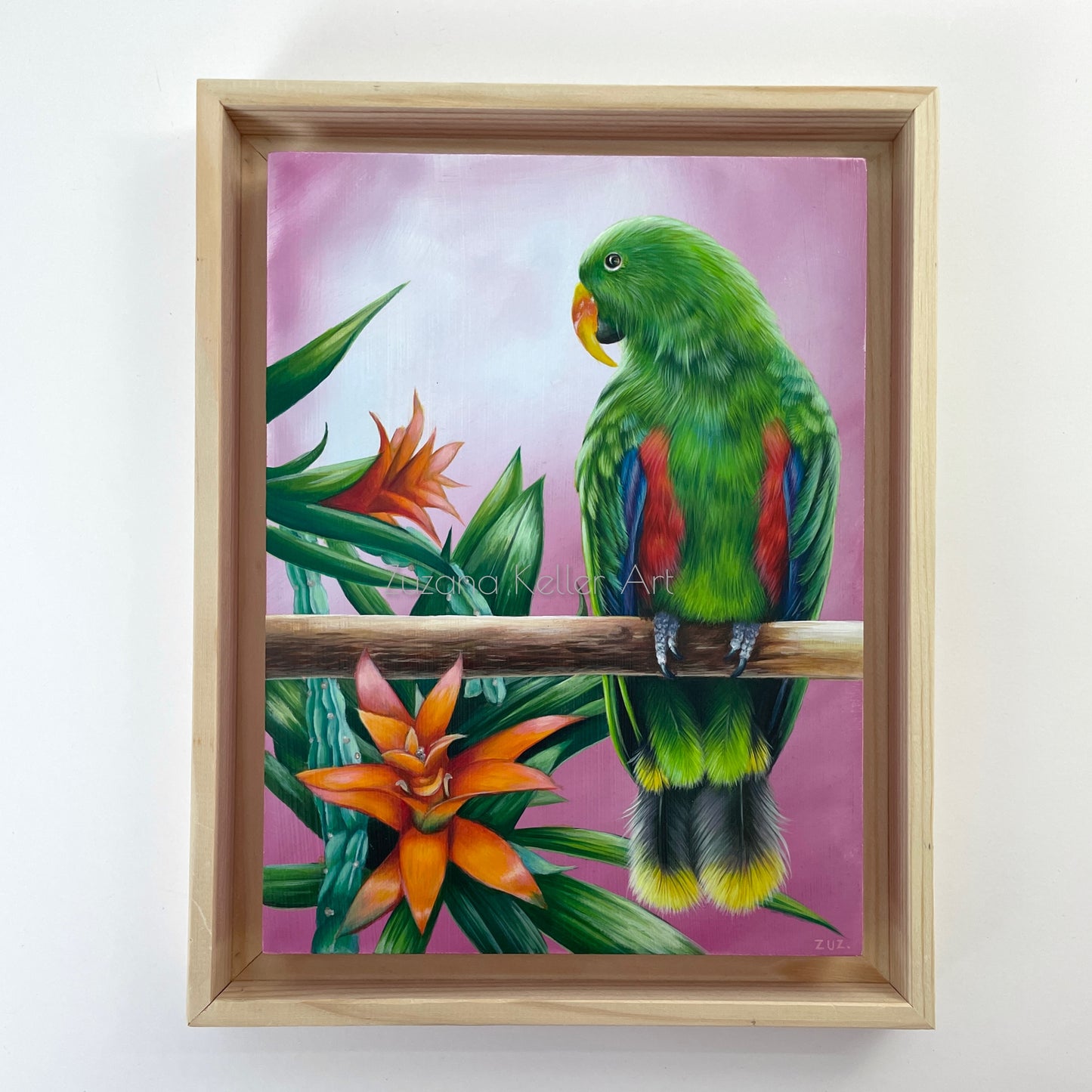 Grüne Flügel - Original Acrylbild