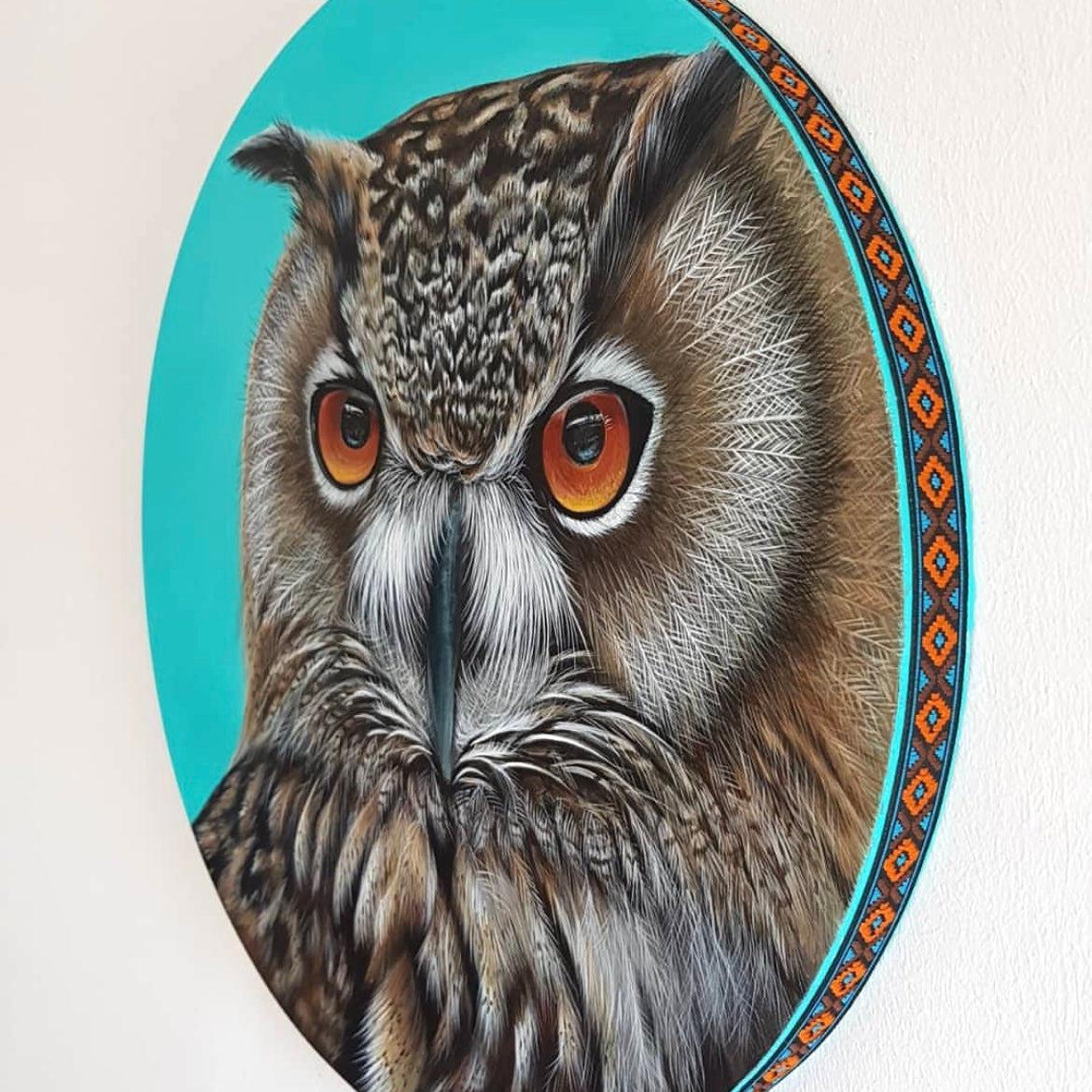 Uhu - Original Acrylbild