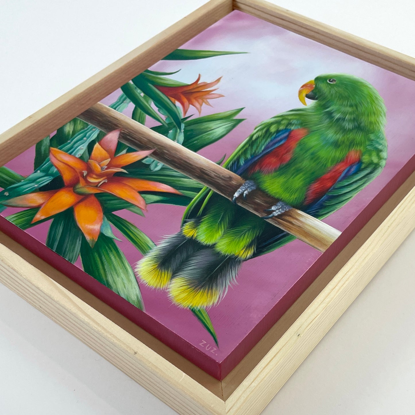 Grüne Flügel - Original Acrylbild